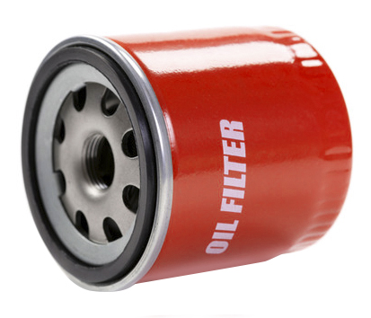 New oil filter car in red steel case
